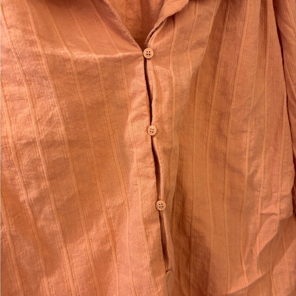 Zara Women's Peach Button-Up Blouse SMALL - Picture 5 of 6